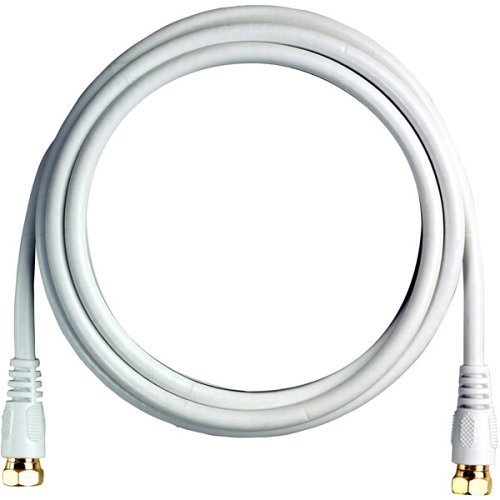 0788012349972 - WIDESKALL® 18 FEET 18 GAUGE RG6 DOUBLE SHIELDED COAXIAL CABLE WITH GOLD PLATED F-TYPE MALE CONNECTORS (WHITE)