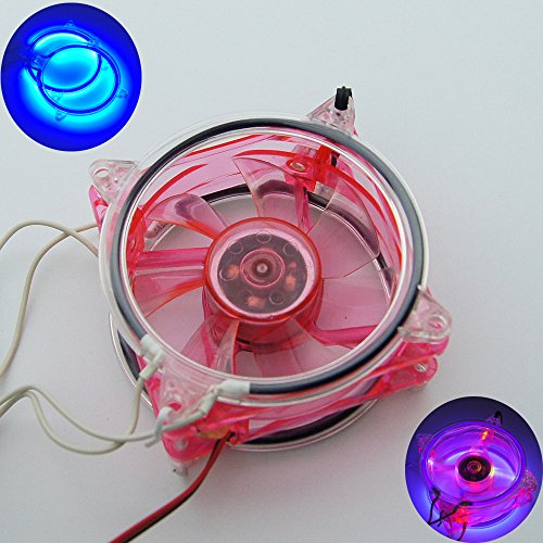 0788012536907 - UV CIRCULAR FLUORESCENT TUBE WITH 80MM RED LED COOLING FAN FOR COMPUTE COOLING SYSTE