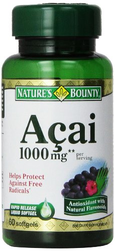 0788021249263 - NATURE'S BOUNTY ACAI 1000MG SOFTGELS - 60 COUNT BOTTLE