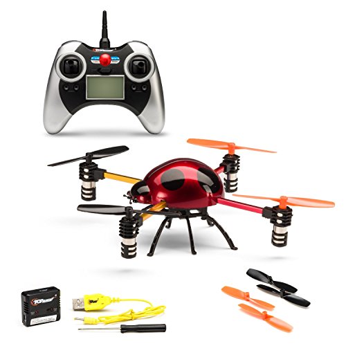 0788128661302 - TOP RACE® 3D TUMBLING LADYBUG 4-AXIS 4-CH RC REMOTE CONTROL QUAD COPTER RTF