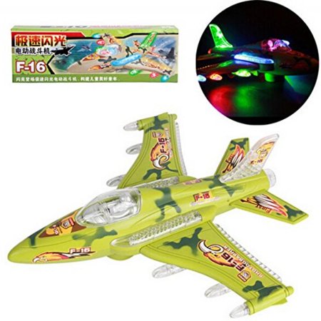 0788128661920 - TOYZE® F16 MILITARY FIGHTER JET BUMP AND GO ACTION AIRPLANE TOY, WITH LIGHTS AND SOUND