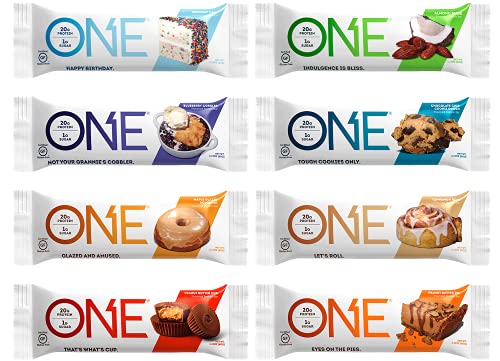 0788434103404 - ONE BRANDS ONE PROTEIN BARS, SUPER VARIETY PACK, GLUTEN FREE 20G PROTEIN AND ONLY 1G SUGAR, 2.12 OUNCE (8 PACK), 8 COUNT