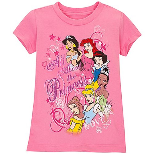 0788490876281 - DISNEY STORE -ALL ABOUT THE PRINCESS TEE - SIZE 4 - PINK