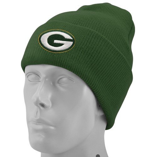 0078893688575 - NFL END ZONE CUFFED KNIT HAT - K010Z, GREEN BAY PACKERS, ONE SIZE FITS ALL