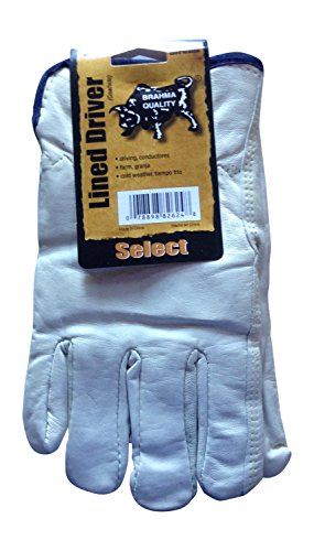 0078898826248 - SET OF 2 PAIR BRAHMA UNCOATED LINED DRIVER COWHIDE GLOVES STRAIGHT THUMB X LARGE
