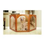 0788995041146 - UNIVERSAL FREE-STANDING ALL-WOOD PET GATE IN CHERRY
