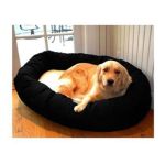 0788995612407 - PET BAGEL-STYLE BLACK DOG BED 40 IN