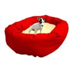 0788995612513 - PET BAGEL-STYLE RED DOG BED 52 IN