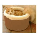 0788995641155 - SMALL 16 CAT CUDDLER PET BED KHAKI 16 IN
