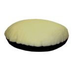 0788995662303 - SMALL 34 ROUND PET BED BLACK FAUX SHEEPSKIN