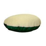 0788995662334 - SMALL 34 ROUND PET BED GREEN FAUX SHEEPSKIN