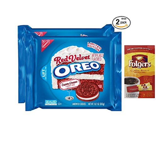 0789048362874 - NABISCO, OREO, LIMITED EDITION, RED VELVET SANDWICH COOKIES BUNDLE WITH FOLGERS
