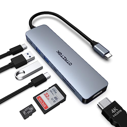 0789093289317 - OTAITEK USB C HUB, USB C ADAPTER, 7 IN 1 WITH PD 100W, HDMI PORT WITH 4K OUTPUT, SUPPORT SD/TF CARD, 2 * USB-A 3.0, USB-C 3.0, USED IN LAPTOP, MACBOOK PRO/MACMINI IPAD PRO, SURFACE PRO 8