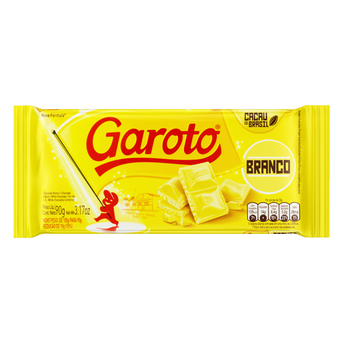 7891008109863 - CHOCOLATE BRANCO NEGRESCO GAROTO PACOTE 100G