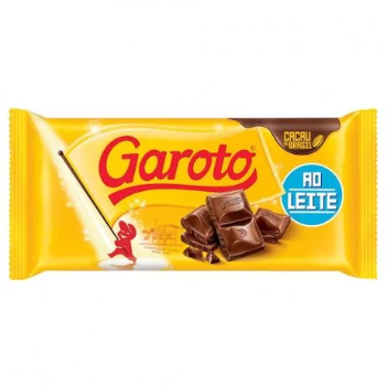 7891008168884 - CHOCOLATE AO LEITE GAROTO PACOTE 90G