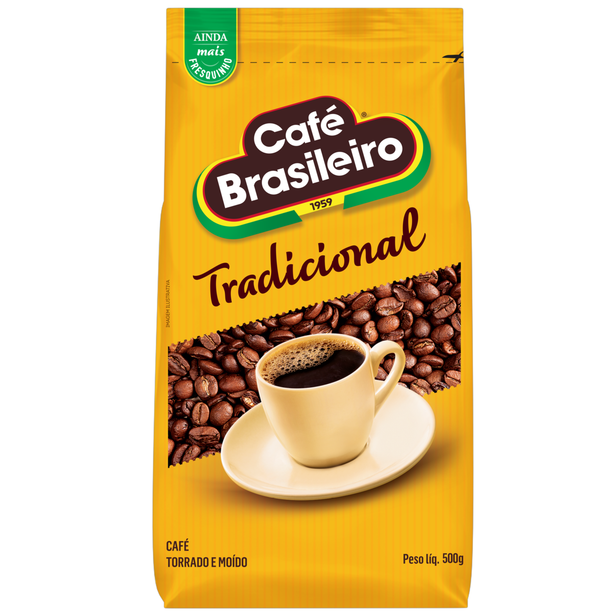 7891018000020 - CAFÉ TORRADO E MOÍDO TRADICIONAL CAFÉ BRASILEIRO PACOTE 500G