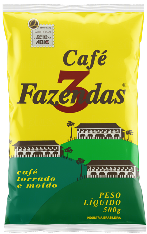 7891018427506 - CAFÉ TORRADO E MOÍDO CAFÉ 3 FAZENDAS PACOTE 500G