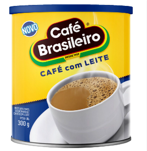 7891018427681 - CAFÉ COM LEITE SOLÚVEL CAFÉ BRASILEIRO LATA 300G