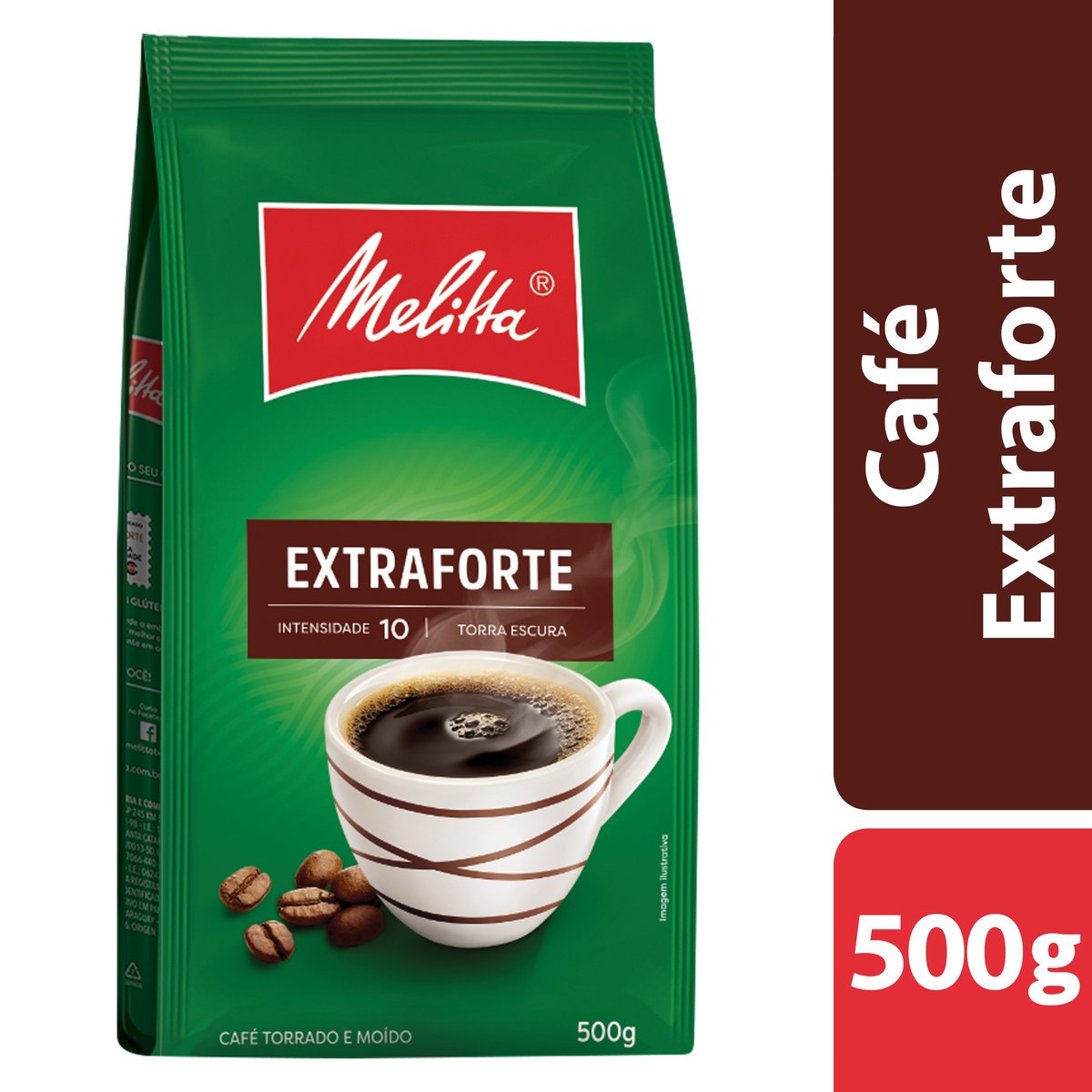 7891021005067 - CAFÉ TORRADO E MOÍDO EXTRAFORTE MELITTA PACOTE 500G