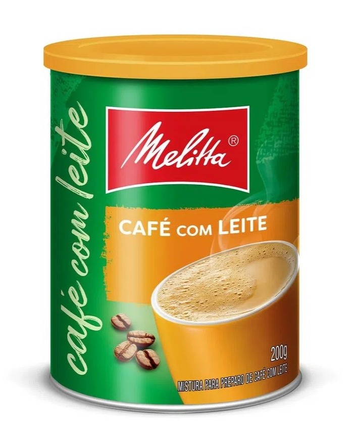 7891021007573 - CAFÉ COM LEITE SOLÚVEL MELITTA LATA 200G