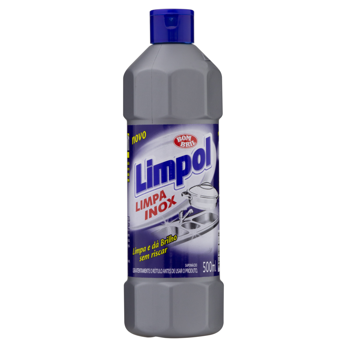 7891022857771 - SAPONÁCEO CREMOSO LIMPA INOX LIMPOL SQUEEZE 500ML