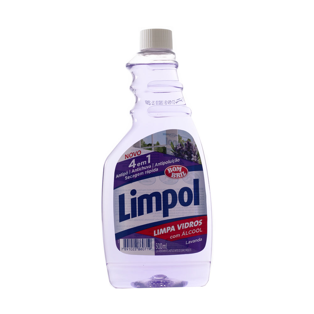 7891022860719 - LIMP VIDROS LIMPOL ALCOOL 4/ 1 REFIL 500ML