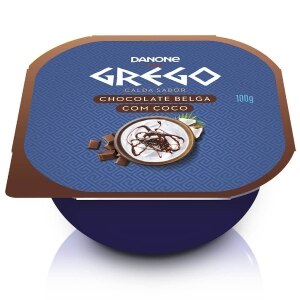 7891025113812 - IOGURTE GREGO CALDA CHOCOLATE BELGA COM COCO DANONE LUXOS DO CHOCOLATE POTE 100G