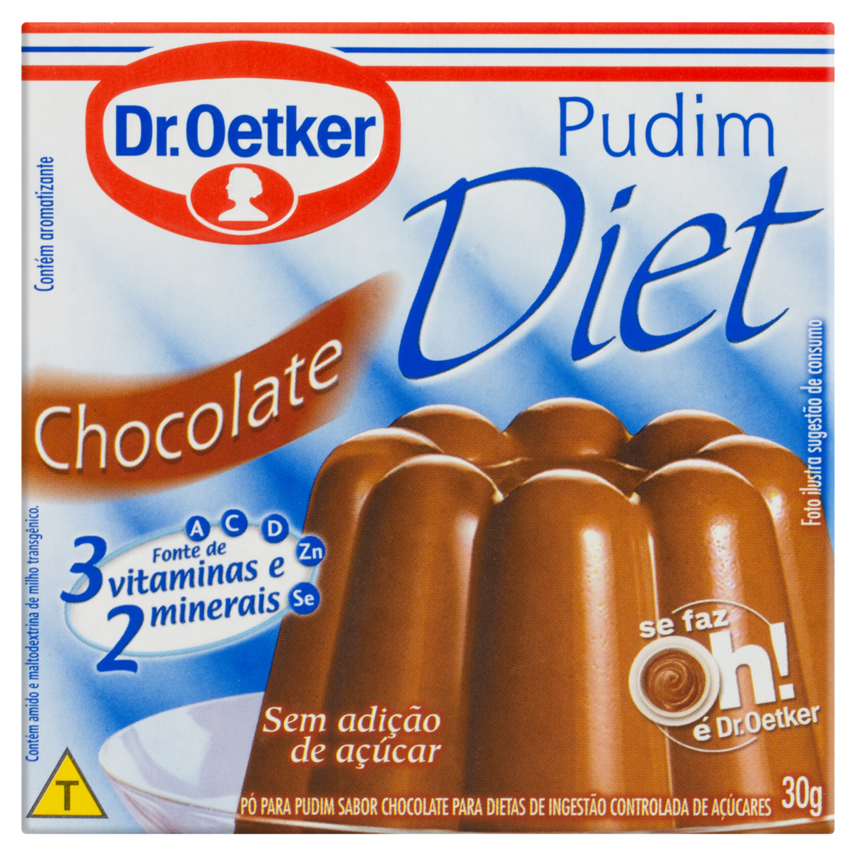 7891048044544 - PÓ PARA PUDIM DIET CHOCOLATE DR. OETKER CAIXA 30G