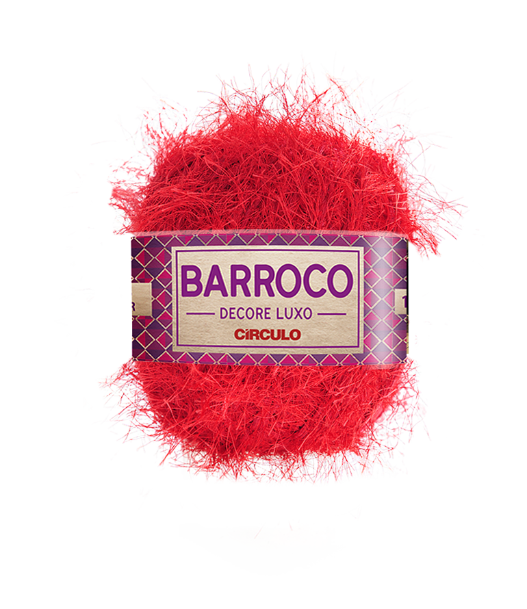 7891113511674 - BARBANTE BARROCO DECORE LUXO COR305 PAIXAO