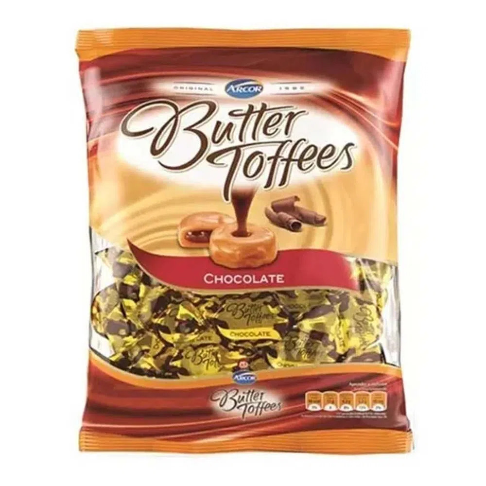 7891118025442 - BALA ARCOR BUTT.TOFFEES 500G CHOCOLATE