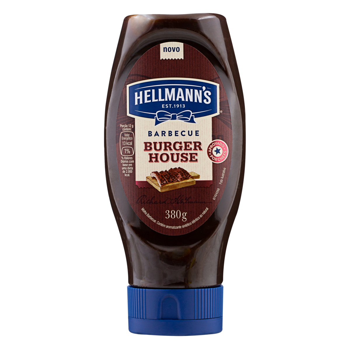 7891150058675 - MOLHO BARBECUE HELLMANNS BURGER HOUSE SQUEEZE 380G