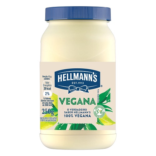 7891150061606 - MOLHO TIPO MAIONESE VEGANO HELLMANNS POTE 250G