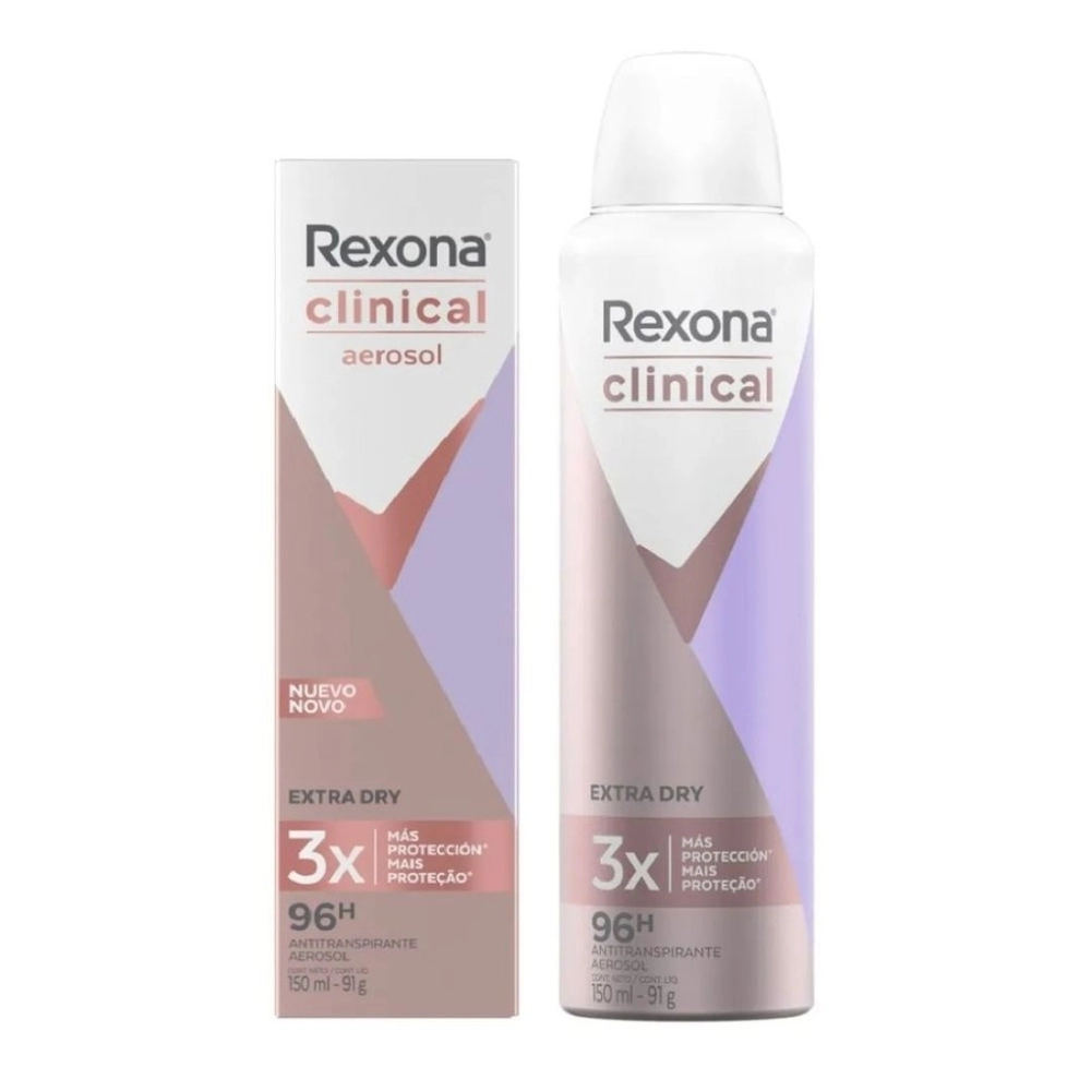 Desodorante Rexona Clinical Clean Aerosol Masculino 12 Und