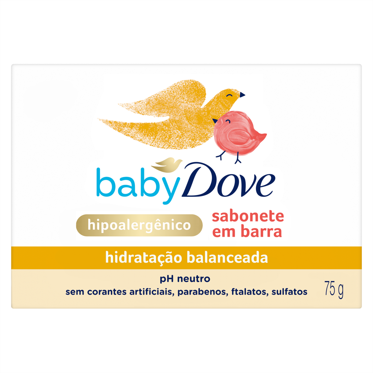 7891150065321 - SABONETE BARRA HIDRATAÇÃO BALANCEADA DOVE BABY CAIXA 75G