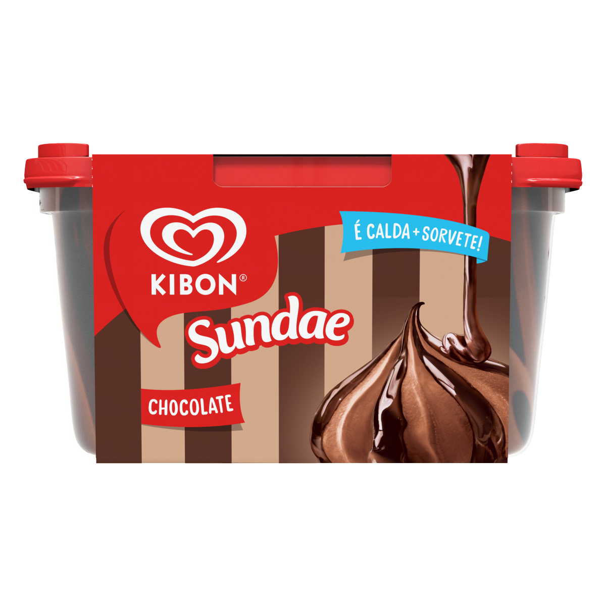 7891150068315 - SORVETE SUNDAE CHOCOLATE CALDA CHOCOLATE TRUFADO KIBON POTE 1,4L