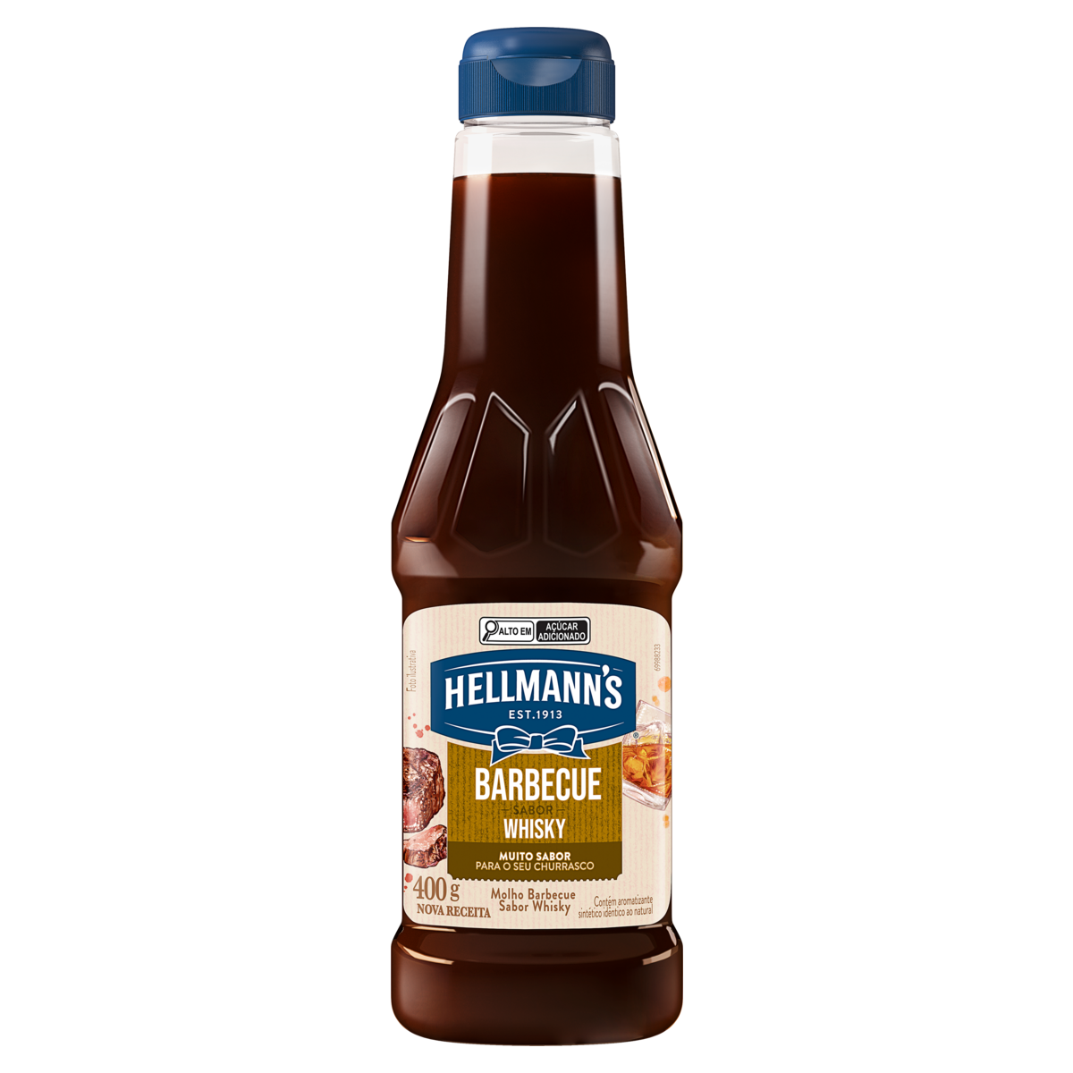 7891150071247 - MOLHO BARBECUE WHISKY HELLMANNS SQUEEZE 400G
