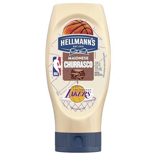 7891150090835 - MAIONESE TEMPERADA CHURRASCO NBA LOS ANGELES LAKERS HELLMANNS SQUEEZE 335G