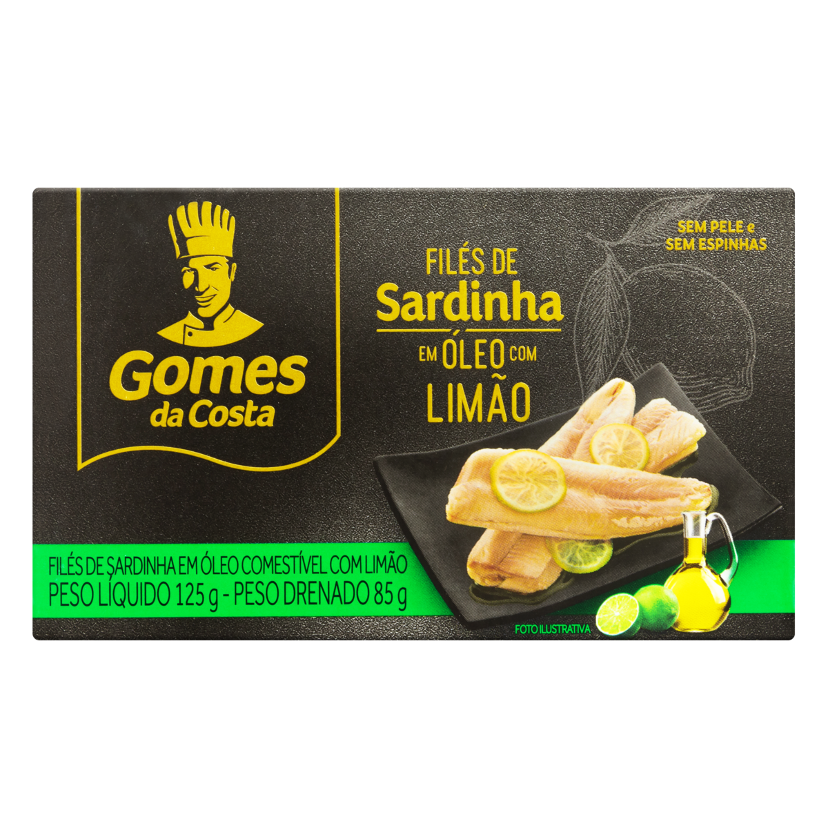 7891167031678 - FILÉ DE SARDINHA COM LIMÃO LINHA GOURMET GOMES DA COSTA 125G