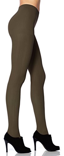 7891186065067 - LUPO LOBA WOMEN'S CLASSIC KNIT WEAVE PANTYHOSE, LARGE CAPUCCINO