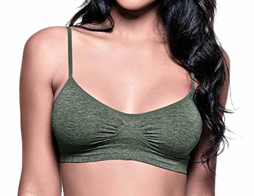 7891186223641 - LUPO WOMEN'S ESSENTIAL BRA, SMALL MIXED GRAY