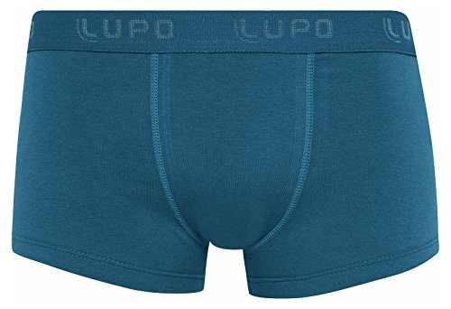 7891186566847 - LUPO MEN'S ESSENTIAL STRETCH COTTON LOW RISE TRUNK UNDERWEAR, BLUE, SMALL