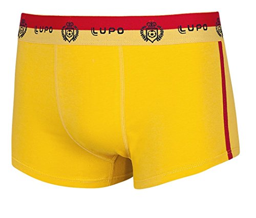 7891186723479 - LUPO MEN'S SUPPORT YOUR COUNTRY SOCCER SUNGA TRUNKS, SMALL, SPAIN YELLOW