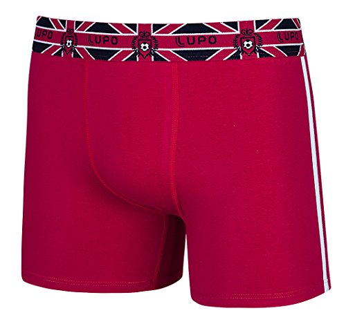 7891186724872 - LUPO MEN'S SUPPORT YOUR COUNTRY SOCCER BOXER BRIEFS, SMALL, ENGLAND RED