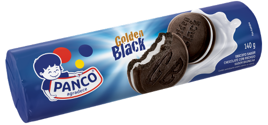 7891203056054 - BISCOITO PANCO GOLDEN BLACK RECHEADO BAUNILHA