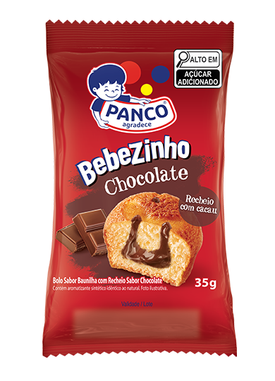 7891203068071 - BOLO BAUNILHA RECHEIO CHOCOLATE PANCO BEBEZINHO PACOTE 35G