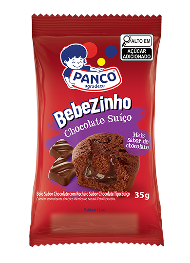 7891203068095 - BOLO CHOCOLATE RECHEIO CHOCOLATE SUÍÇO PANCO BEBEZINHO PACOTE 35G