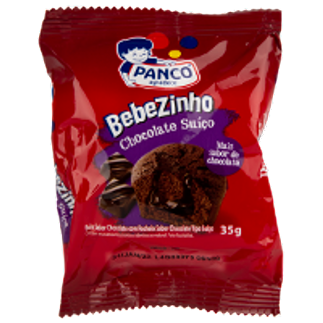 7891203068095 - BOLO CHOCOLATE RECHEIO CHOCOLATE SUÍÇO PANCO BEBEZINHO PACOTE 35G