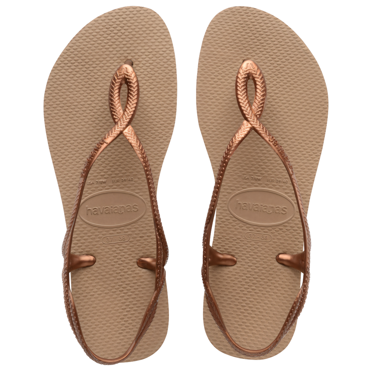 7891224099184 - CHINELO ROSE GOLD/ROSE GOLD LUNA HAVAIANAS WOMENS N° 39/40
