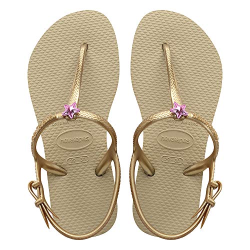 7891224685691 - HAVAIANAS KIDS FREEDOM - SAND GOLD (SYNTHETIC) CHILDRENS SANDALS 7 UK C