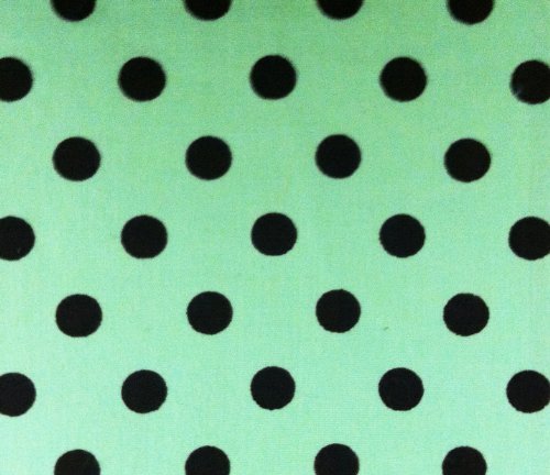 7891234001788 - PANOAH SELF ADHESIVE FABRIC ROLL, 18.5-INCH BY 3.2-FEET, BROWN PIN DOTS ON GREEN FABRIC